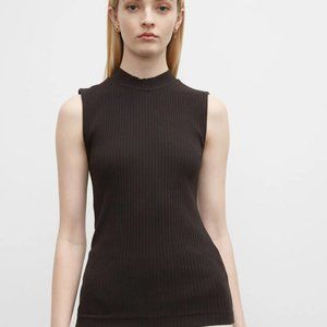 Club Monaco Mockneck Sand Sleeveless Tank Size S